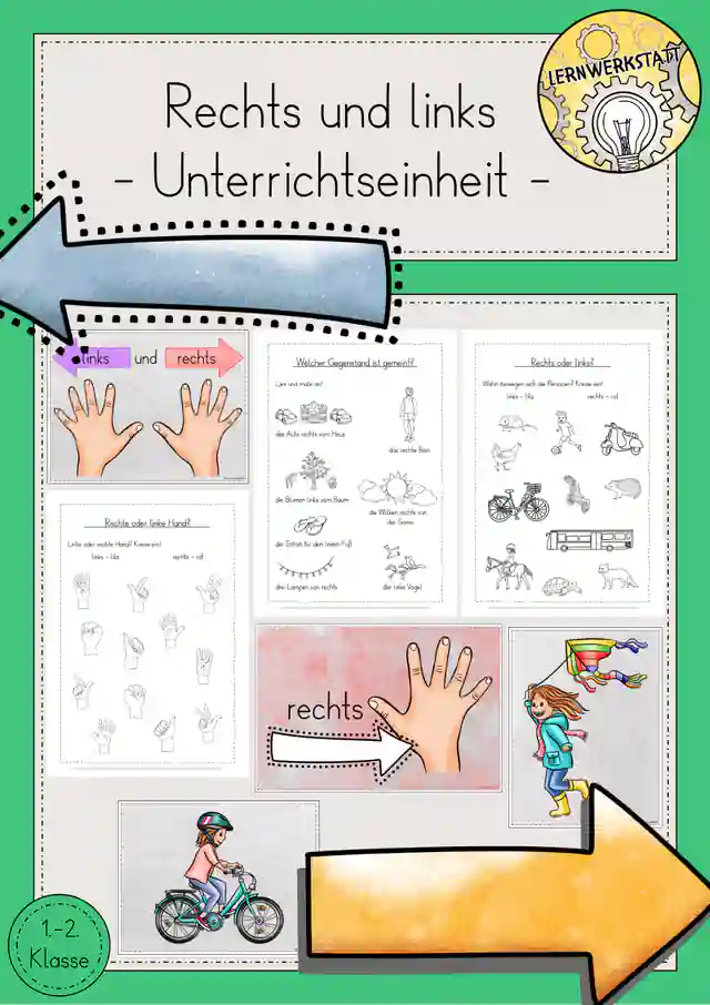 Links und rechts Verkehrserziehung Unterrichtseinheit Sachunterricht Klasse 1/2