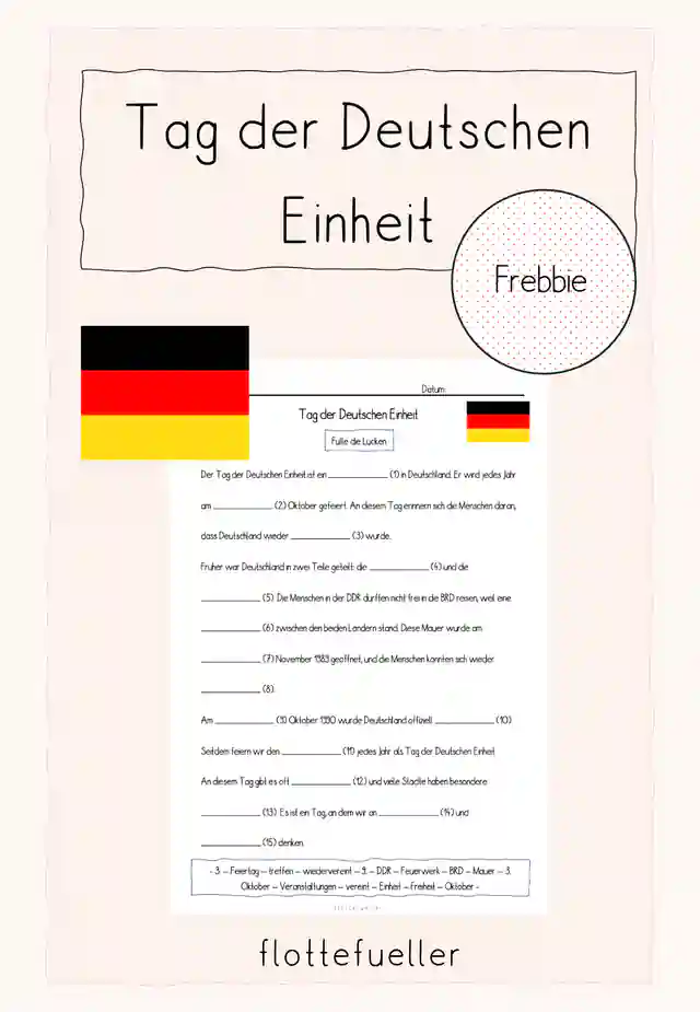 Tag der Deutschen Einheit - Kostenloses Freebie