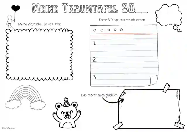 Vision Board für Kinder