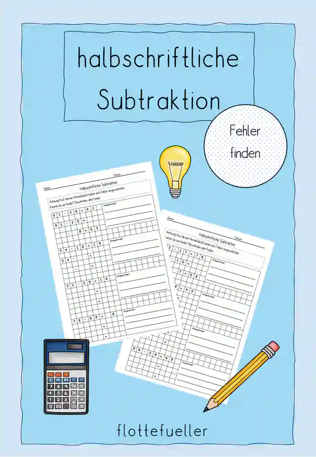 Halbschriftliche Subtraktion - Fehler finden