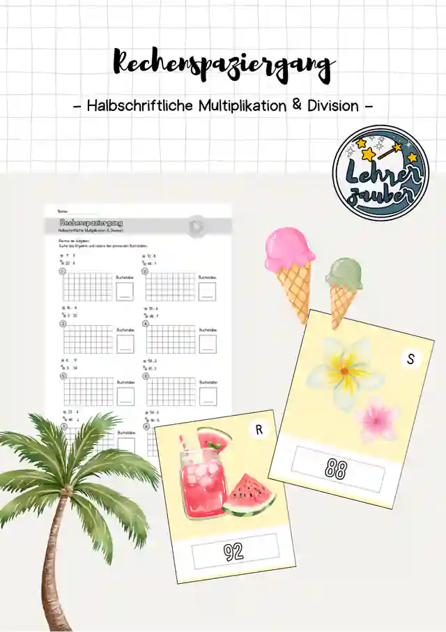 Rechenspaziergang zur halbschriftlichen Multiplikation und Division