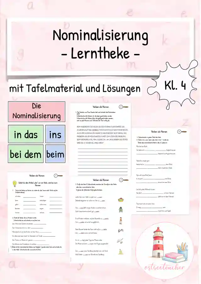 Nominalisierung von Verben Lerntheke (Kl. 3/4)