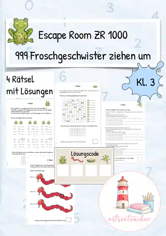 999 Froschgeschwister ziehen um - Escape Room ZR 1000 (Kl. 3)