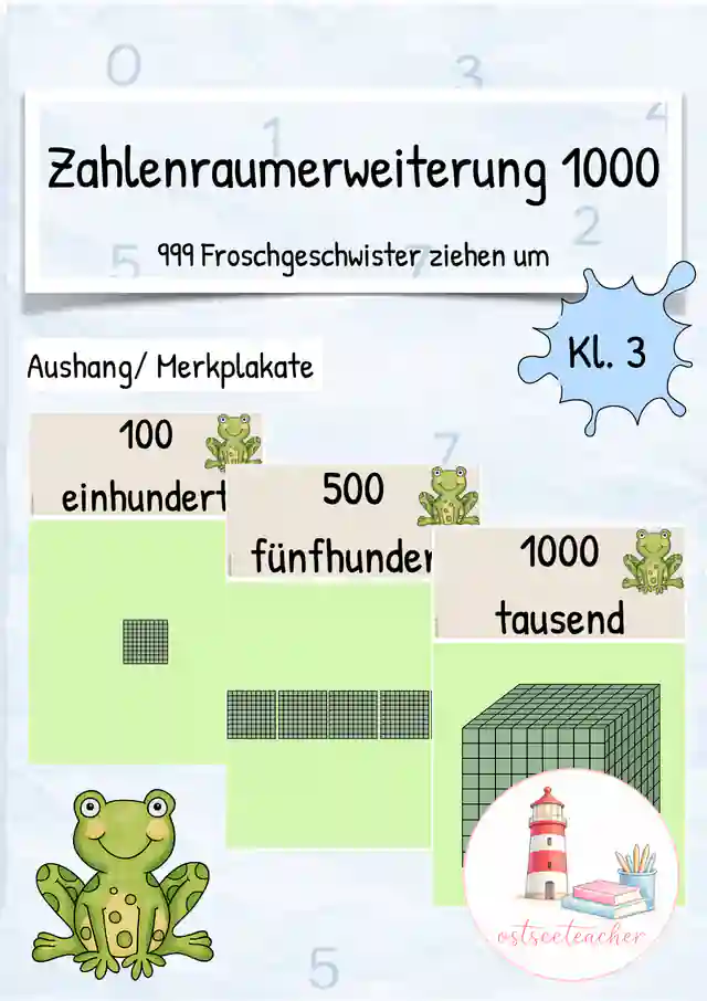 999 Froschgeschwister ziehen um - Aushang/ Legematerial ZR 1000 (Kl. 3)