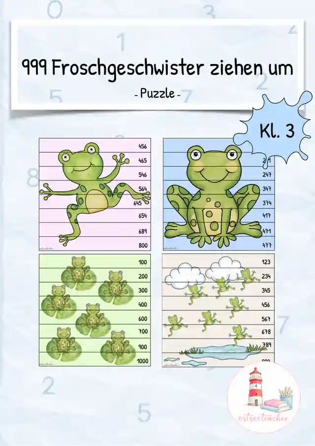 999 Froschgeschwister ziehen um - Puzzle ZR 1000 (Kl. 3)