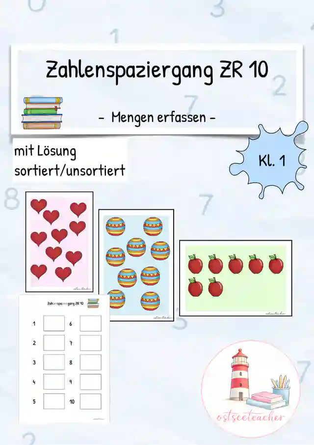 Zahlenspaziergang ZR 10 Mengen erfassen (Kl. 1)