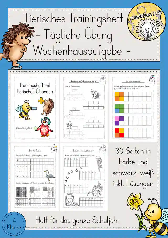 Tägliche Übung Arbeitsheft Zahlenraum 100 Mathe Klasse 2