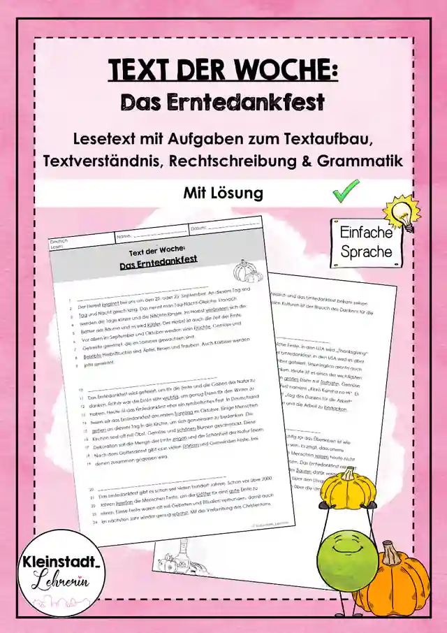 Text der Woche: Das Erntedankfest