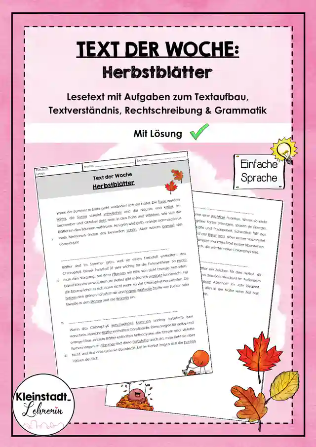 Text der Woche: Herbstblätter
