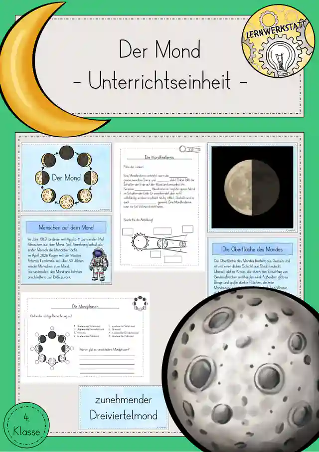 Mond Sonnensystem Unterrichtseinheit Sachunterricht Klasse 4