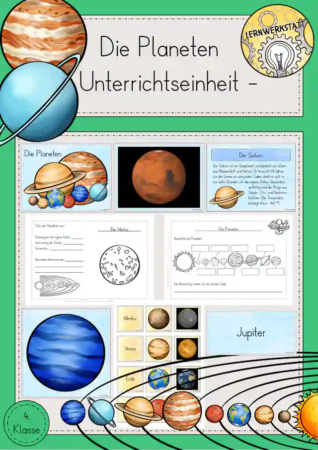 Planeten Sonnensystem Unterrichtseinheit Sachunterricht Klasse 4