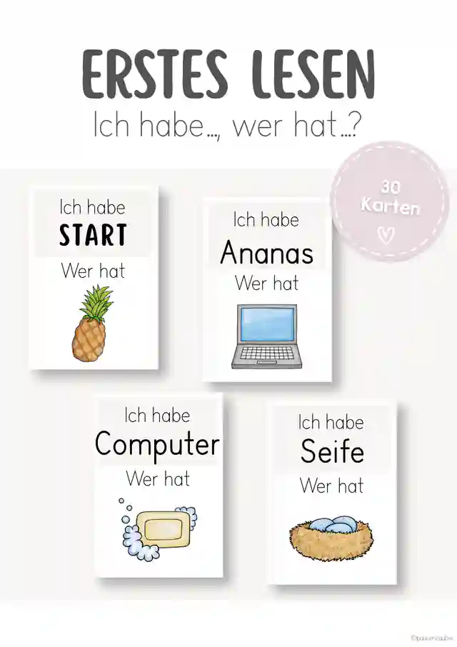 Erstes Lesen (1) | Ich habe..., wer hat...?