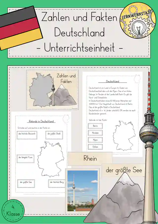 Deutschland im Überblick Unterrichtseinheit Sachunterricht Klasse 4