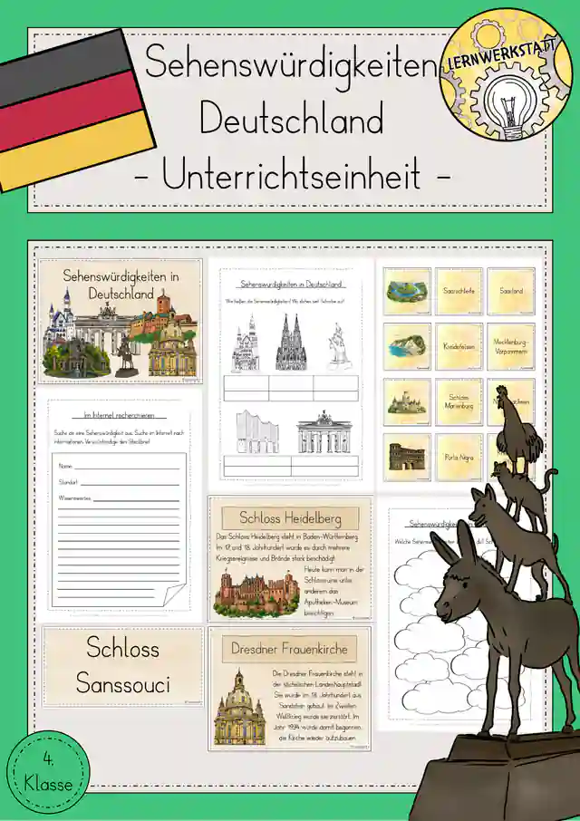 Deutschland Sehenswürdigkeiten Unterrichtseinheit Sachunterricht Klasse 4