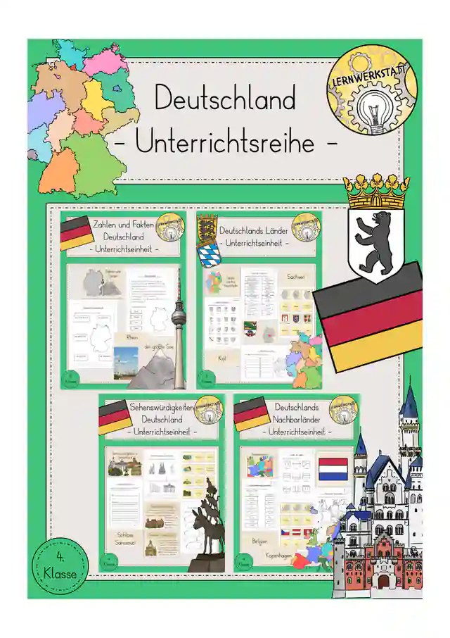 Deutschland Unterrichtsreihe Materialpaket Sachunterricht Klasse 4