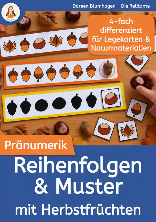 Reihenfolgen & Muster mit Herbstfrüchten – Pränumerik für Vorschule, Klasse 1 & Förderschule
