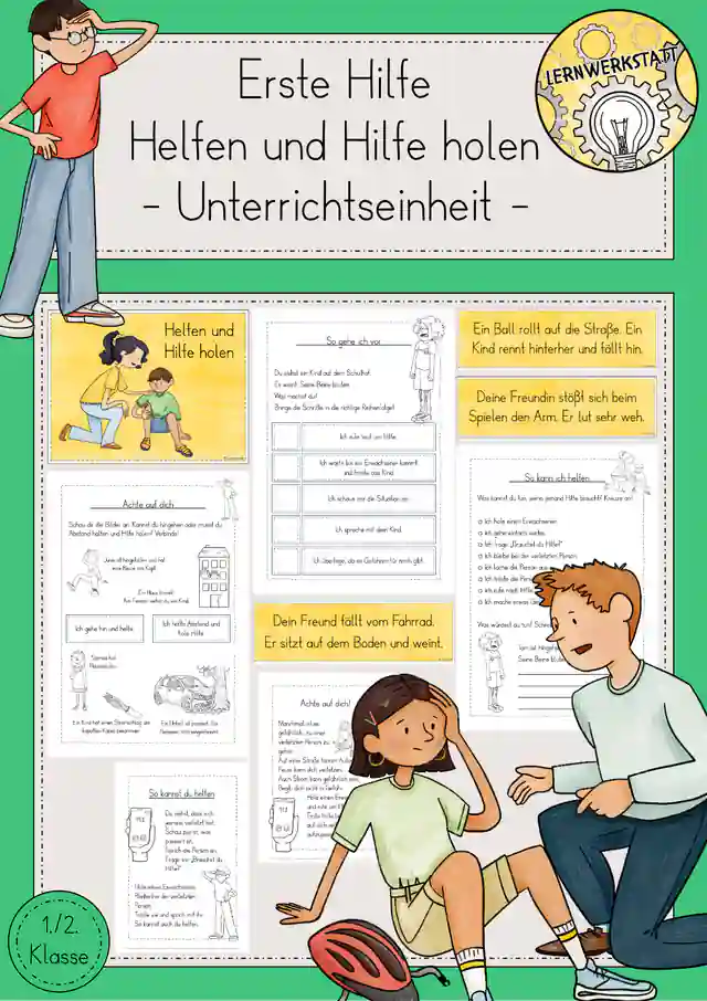 Erste Hilfe Helfen und Hilfe holen Unterrichtseinheit Sachunterricht Klasse 1/2