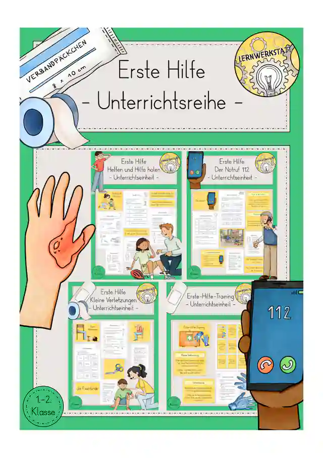Erste Hilfe Unterrichtsreihe Materialpaket Sachunterricht Klasse 1/2