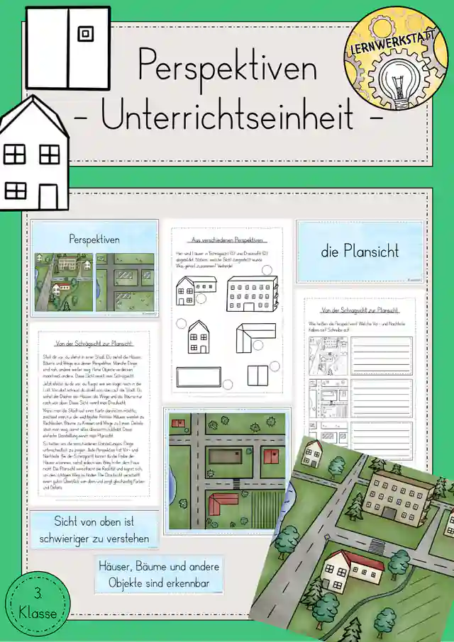 Perspektive Kartenkunde Unterrichtseinheit Sachunterricht Klasse 3