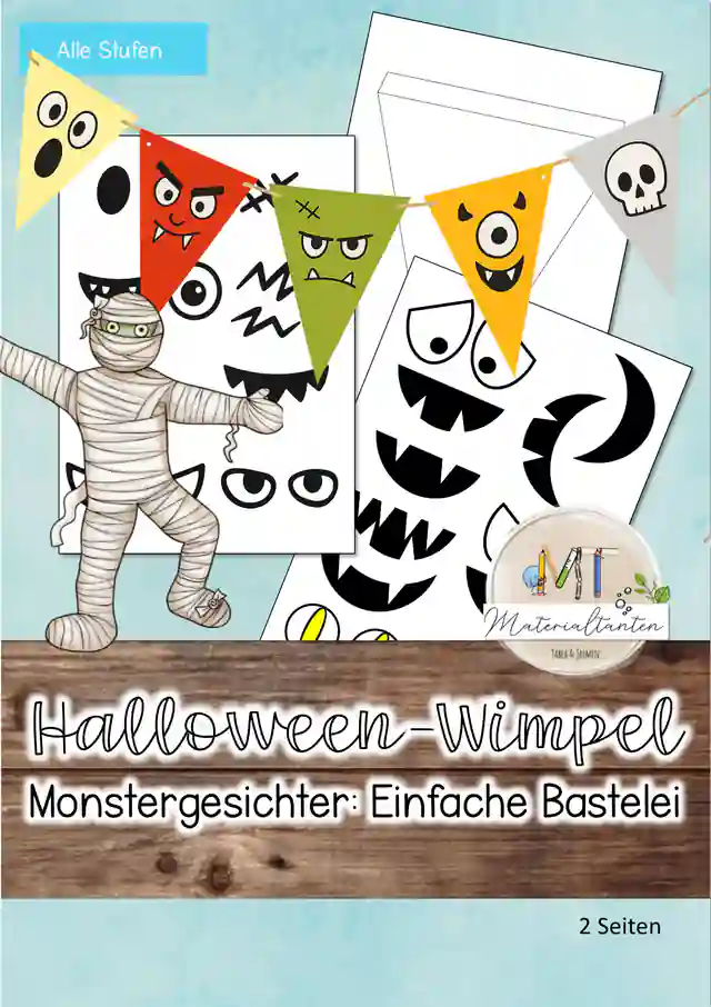HALLOWEEN - Fensterdeko: Wimpelkette