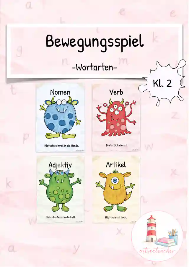 Wortarten Spiel Bewegung (Kl. 2)