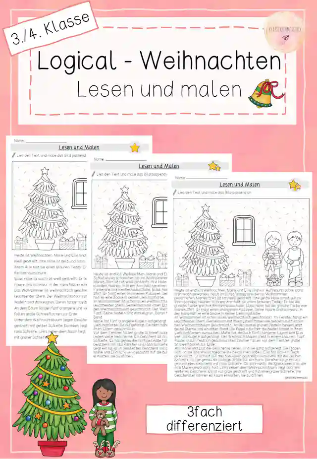 Logical - Lesen und Malen - Weihnachten - 3./4. Klasse