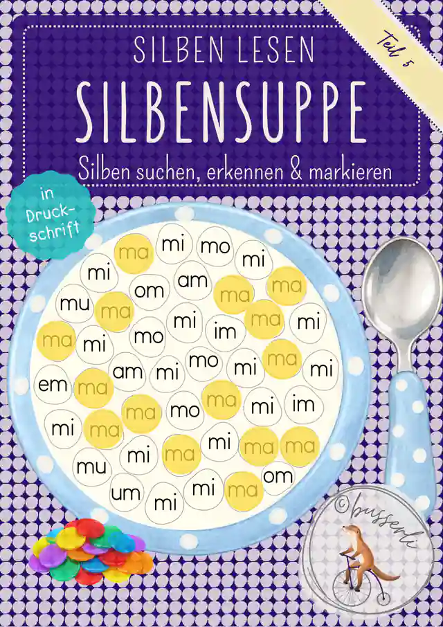 Silben lesen Klasse 1 | Erstes Lesen & Buchstabeneinführung | Silbensuppe in Druckschrift| Buchstabenweg