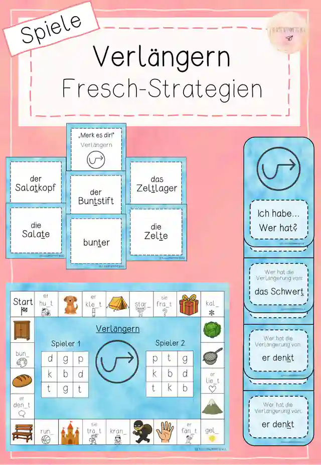 Auslautverhärtung - Spiele zum Verlängern- Fresch-Strategien