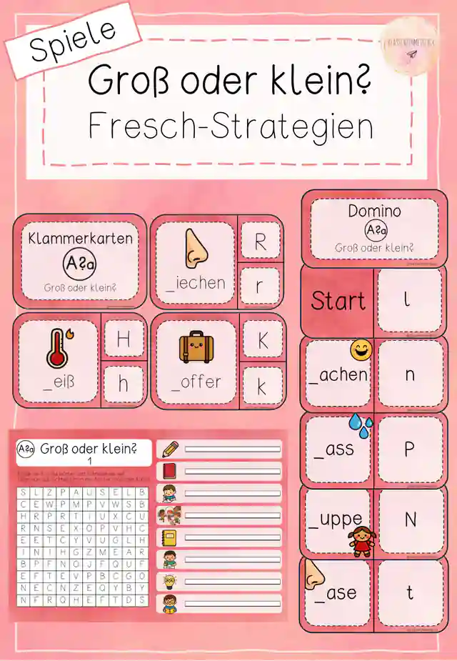 Groß oder klein? - Spiele zur Groß- und Kleinschreibung - Fresch-Strategien