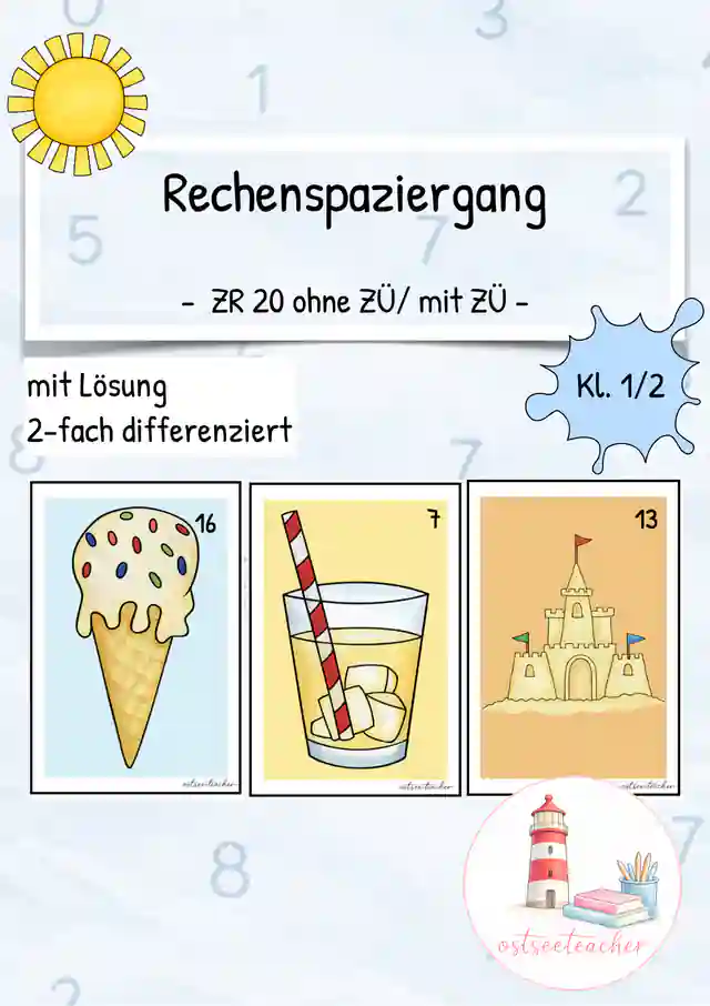 ZR 20 Addition/ Subtraktion Rechenspaziergang Sommer (Kl. 1/2)