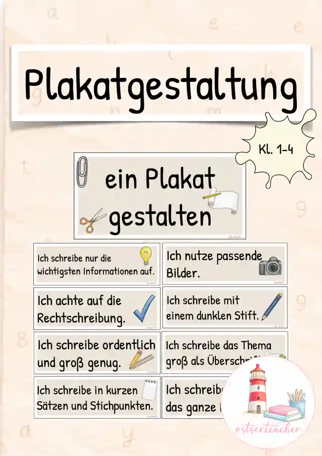 Plakatgestaltung Visualisierung/ Aushang (Kl. 1-4)
