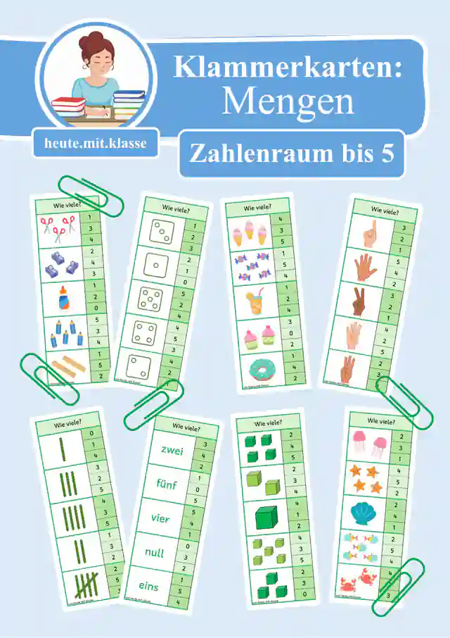 Klammerkarten: Mengen & Zählen im Zahlenraum bis 5