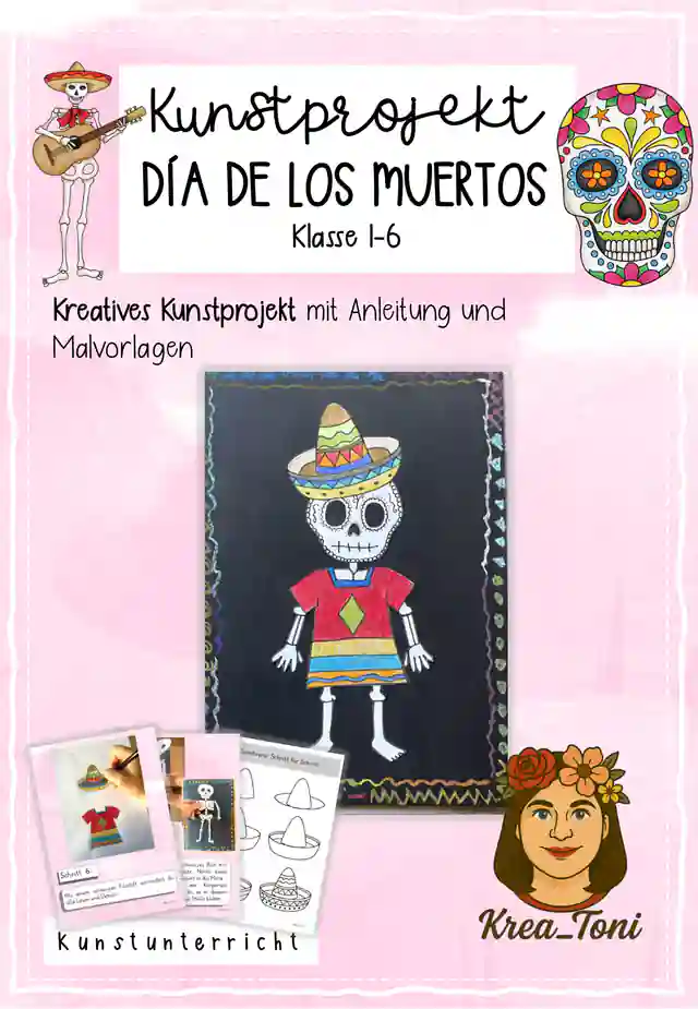 Día de los Muertos Kunstprojekt Klasse 1-6
