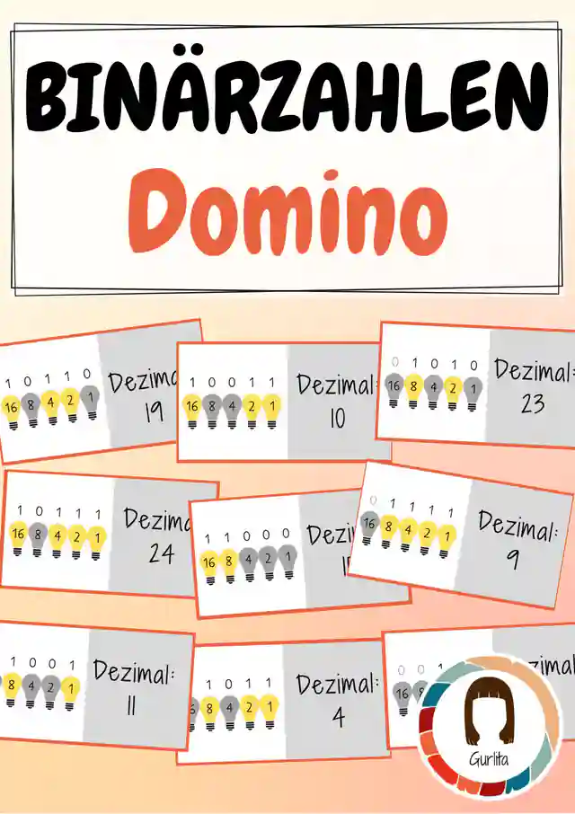 Binärzahlen Dezimalzahlen Spiel (Domino) | Informatik