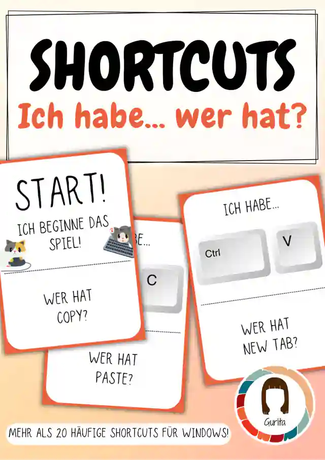 Shortcuts Kurzbefehle Spiel (Ich habe wer hat) | Informatik Windows
