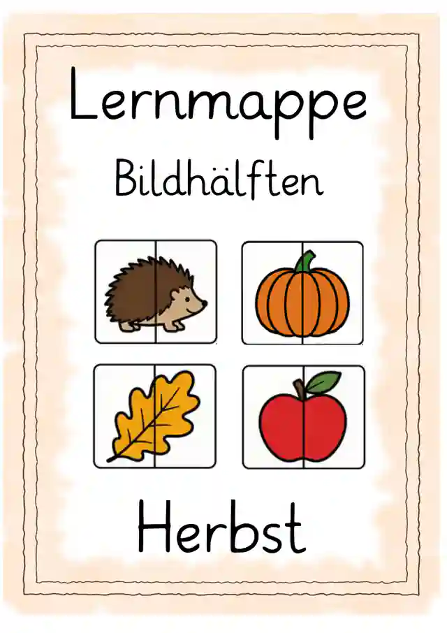 Lernmappe Anfangsunterricht Mathe Pränumerik Bildhälften