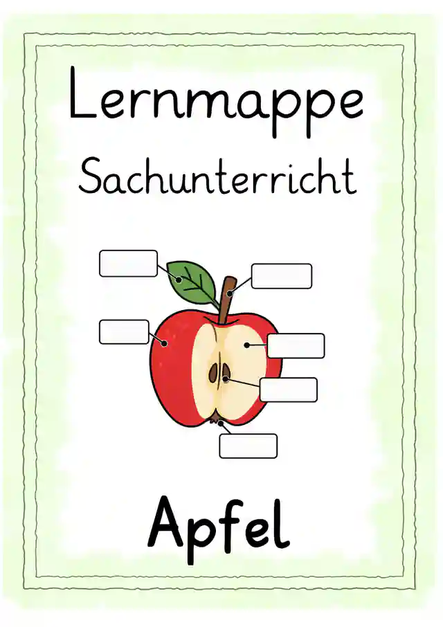 Lernmappe Anfangsunterricht SU Apfel