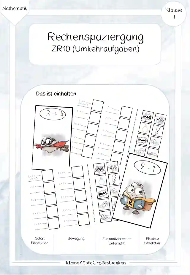 Rechenspaziergang R10 Umkehraufgaben