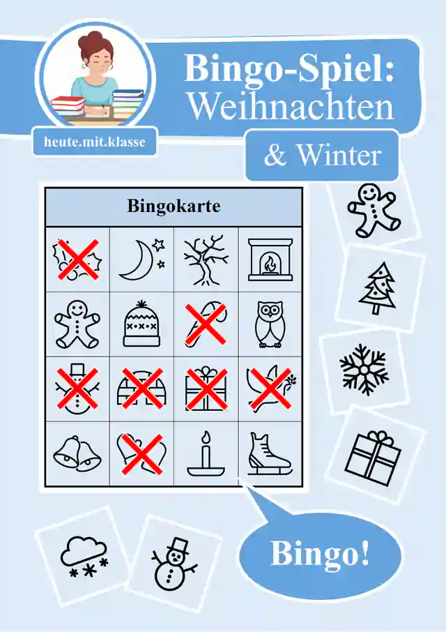 Bingo Spiel: Winter & Weihnachten & Advent