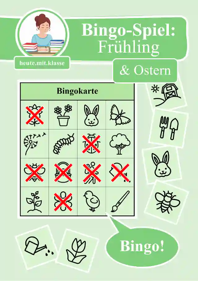 Bingo Spiel: Frühling & Ostern