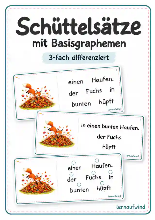 Schüttelsätze differenziert - Basisgrapheme