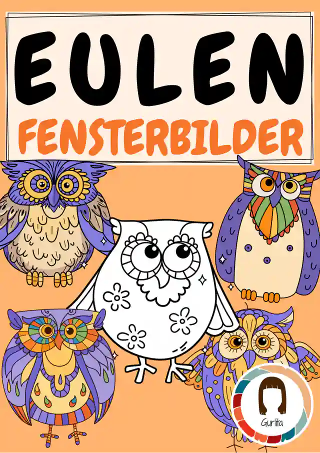 Leuchtende Fensterbilder Eulen | Fensterdeko Sommer Herbst