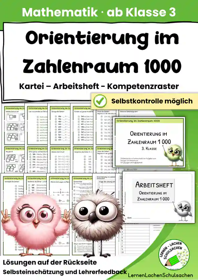 Orientierung im Zahlenraum 1000 – Kartei und Arbeitsheft | ab 3. Klasse
