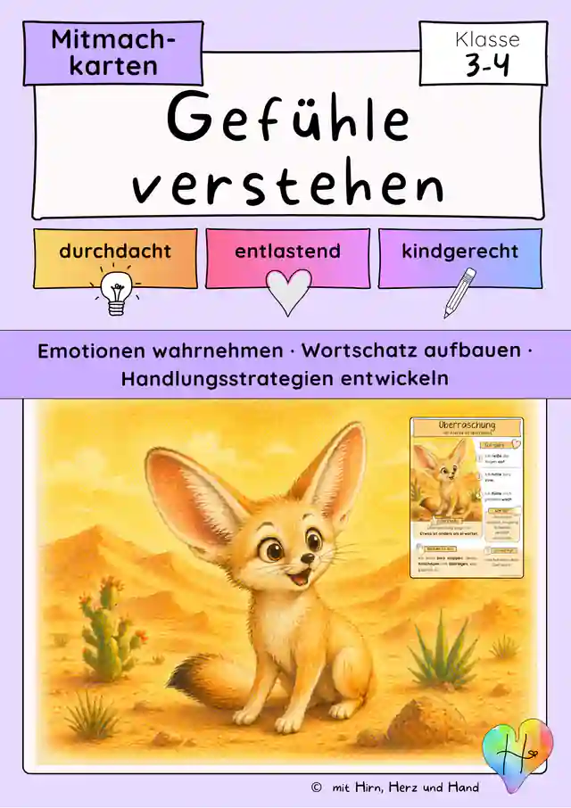 Gefühle verstehen Klasse 3 und 4 | Emotionale Kompetenz, Wortschatz & Handlungsstrategien · Mitmachkarten