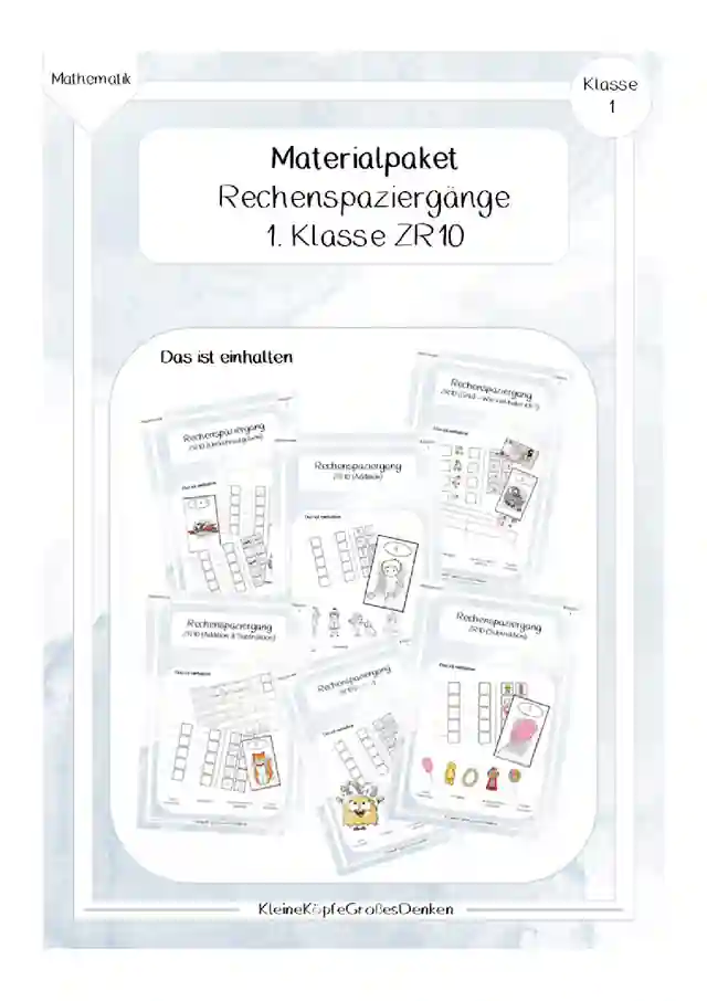 Materialpaket - Rechenspaziergänge ZR10 1. Klasse
