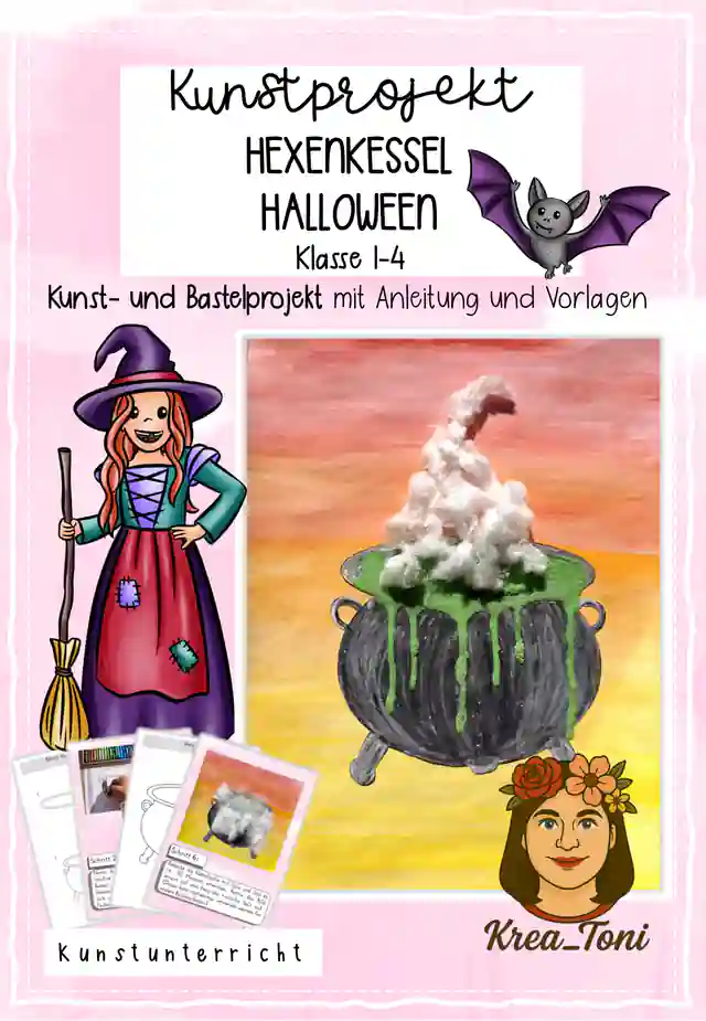 Kunstprojekt Hexenkessel Halloween, Klasse 1-4