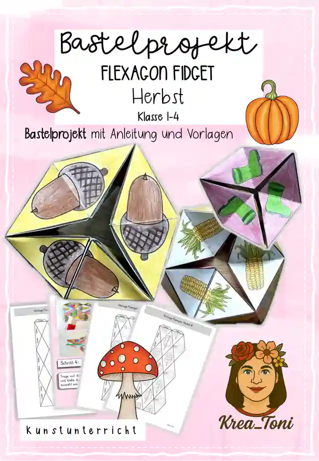 Bastelprojekt Flexagon Fidget, Klasse 1-4