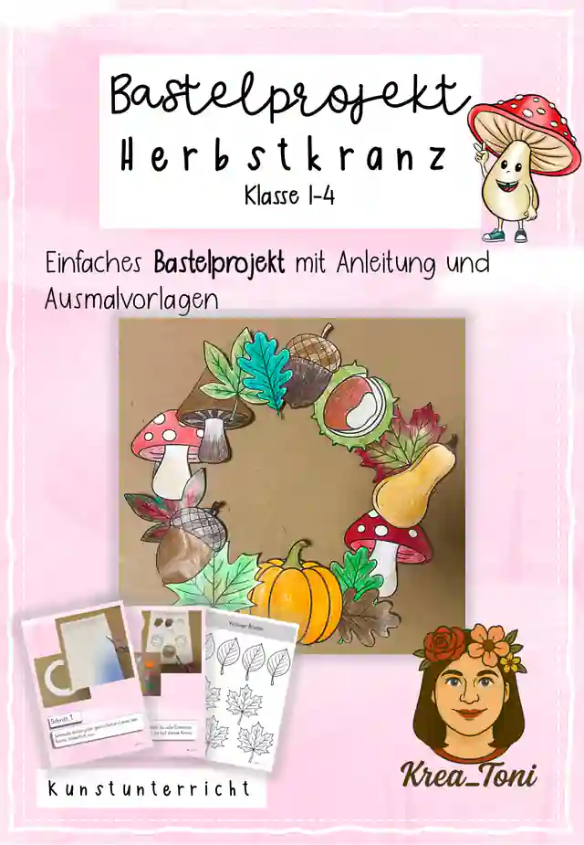 Bastelprojekt Herbstkranz, Klasse 1-4