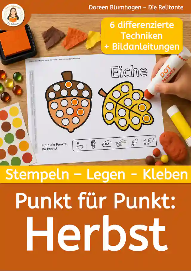 Punkt für Punkt – Herbst | Dot Marker, Feinmotorik & Wahrnehmung | Förderschule & Klasse 1