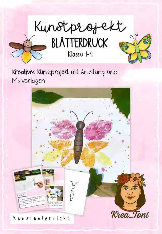 Kunstprojekt Blätterdruck, Klasse 1-4